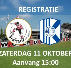 Registratie Jong Sparta | 11 oktober